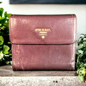 Prada Leather Trifold Wallet